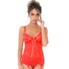 DARING Intimates Bustier Porte-Jarretelles Lace Cami Rouge